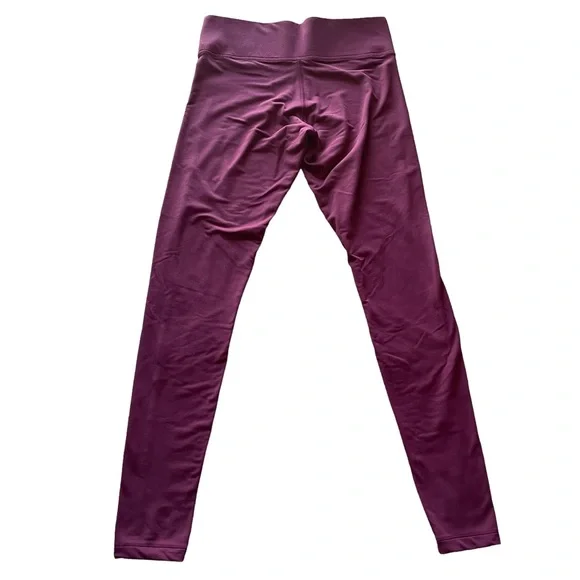 Victoria’s Secret PINK Ultimate Active Workout Leggings Maroon Black Size Small - Picture 2 of 6